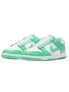 NIKE | Nike Dunk Low in White/Green Glow/White